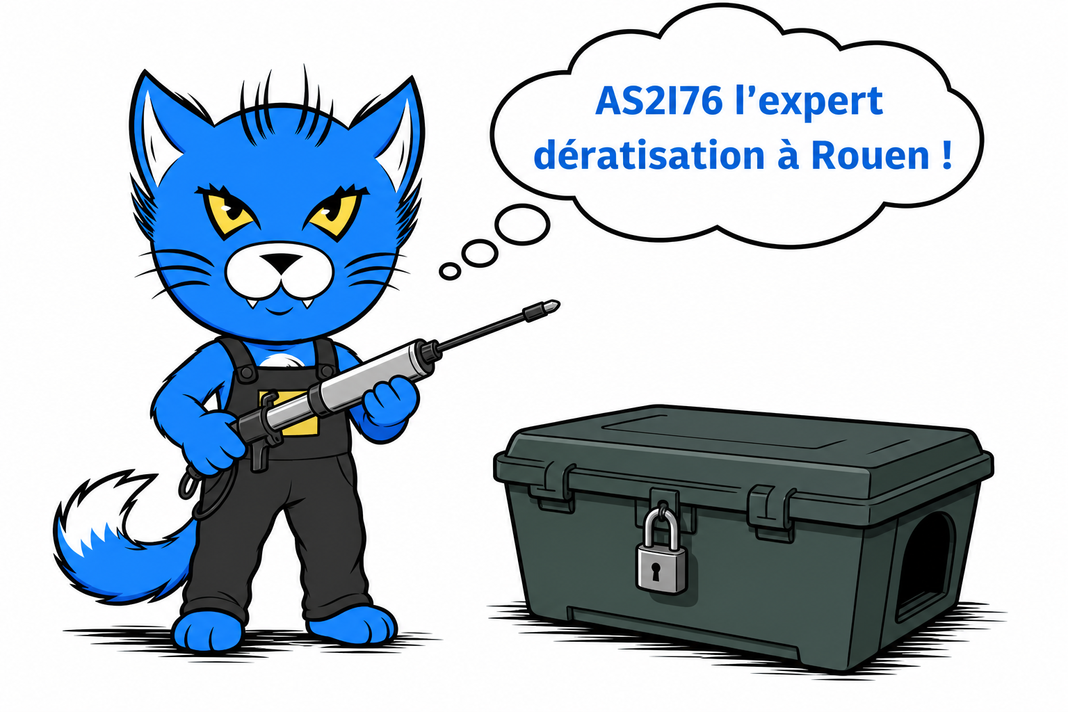 Mascotte AS2I76 – Dératisation à Rouen